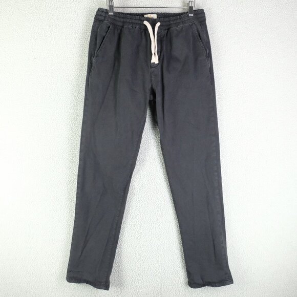 Marine Layer Sweatpants Mens Medium Black Slim Fit Heavyweight Cotton Drawstring - Picture 1 of 12
